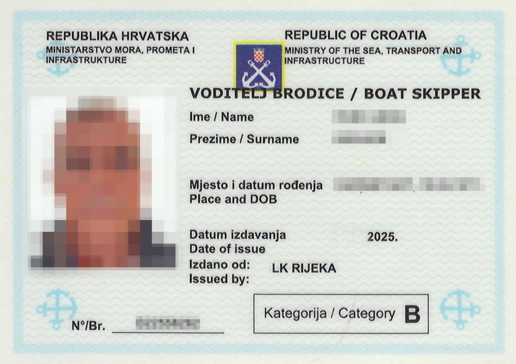 kroatisches Küstenpatent Umschreibung Vorderseite